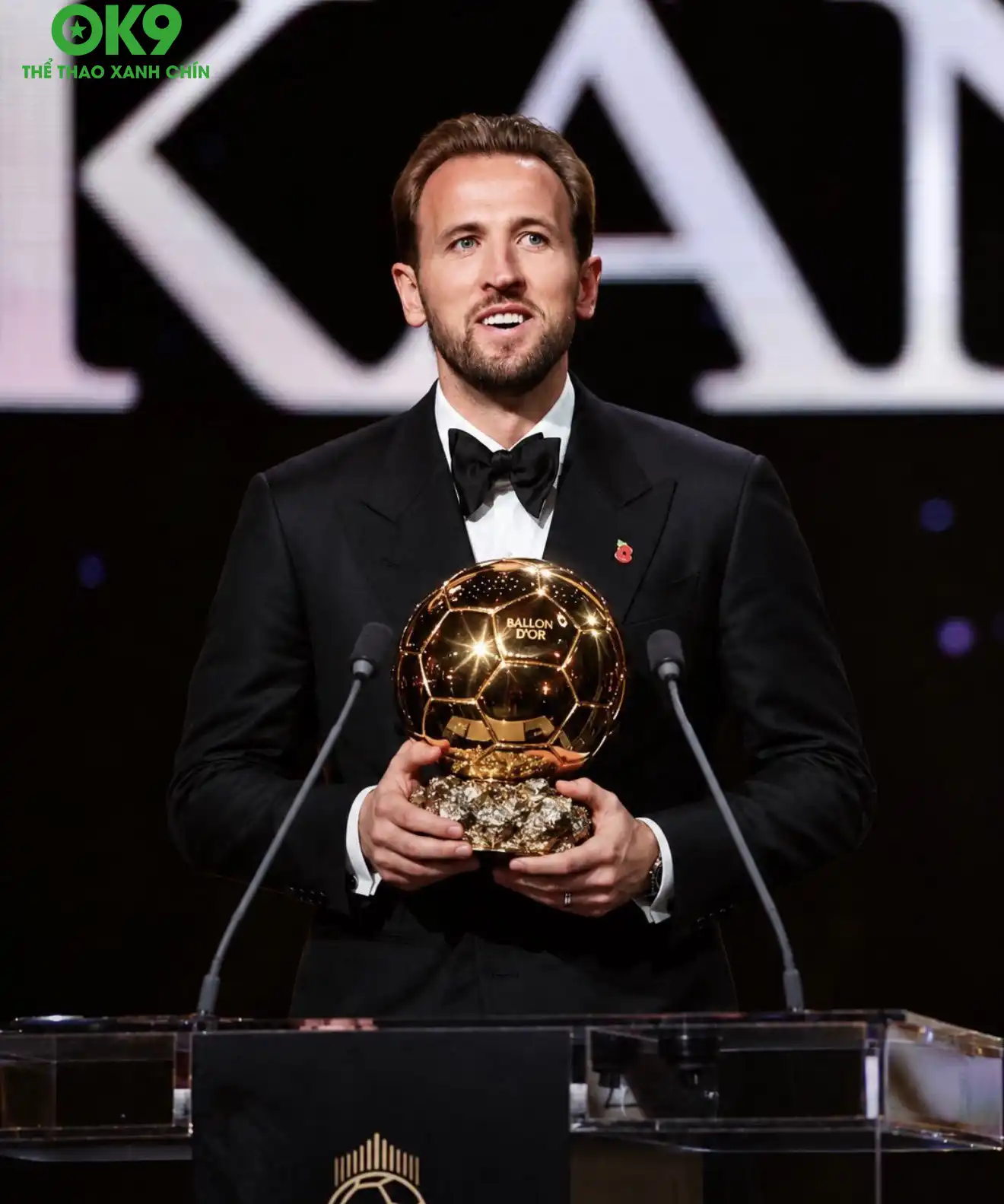 Harry Kane giành Quả bóng Vàng 2026